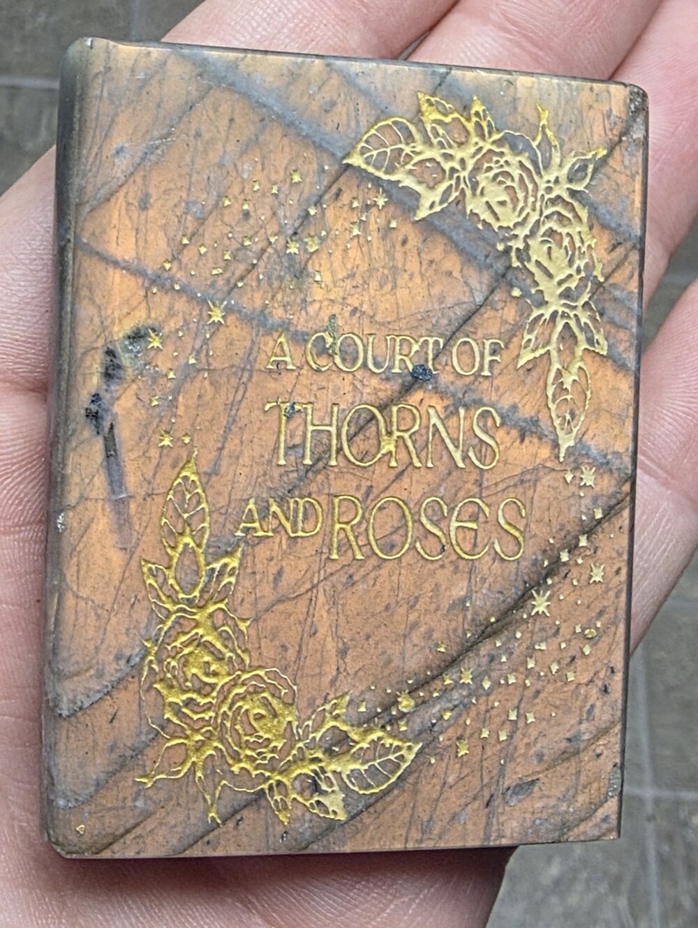 Labradorite ACOTAR Inspired Crystal Book Carving A Court of Thorns Roses Booktok